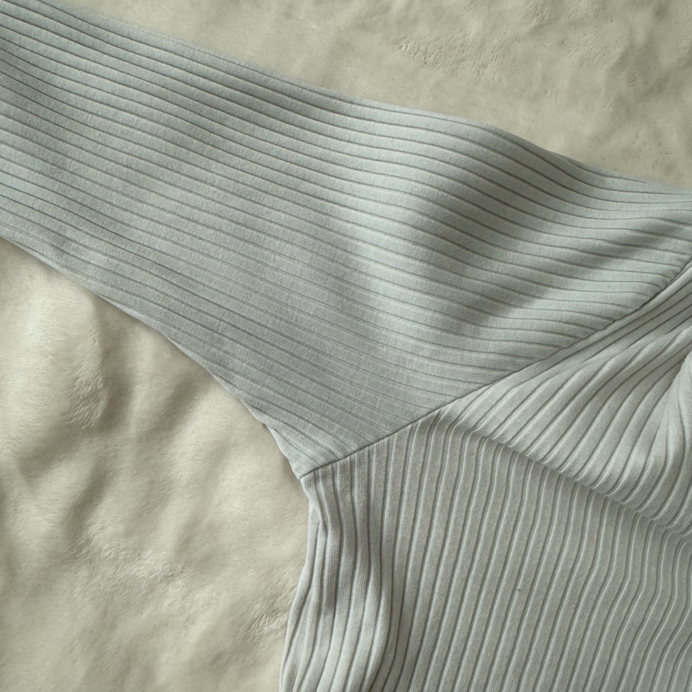Old Navy Slim Ribbed Button-Up Shirt - Ivory Women’s - Picture 4 of 8